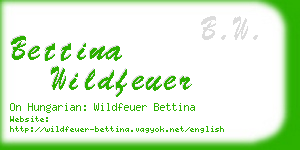 bettina wildfeuer business card